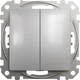 2-клавишный выключатель Schneider Electric Sedna Design Алюминий (SDD113105) - изображение 3