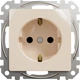 Розетка с заземлением и со шторками Schneider Electric Sedna Design Бежевый (SDD112022) - изображение 3