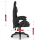 Компьютерное геймерское кресло Hell's Chair Rainbow Black ткань - изображение 4