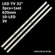 LED підсвітка TV 32" 10LED LE32A7100L/LE32B510F LE32TE5 LED315D10-07 MTV323LW01273 3pcs=1set - изображение 1