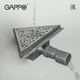 Кутовий трап для душу GAPPO G82020-1, нержавіюча сталь, 200x200 мм - зображення 1
