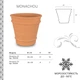 Вазон Terraneo Monachou 35x30 cм Терракотовый (700031) - изображение 4