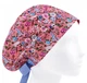 Медицинская шапочка женская HeadwearUniverse универсальная принт Полевые цветы на розовом - изображение 1