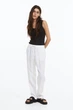 Штани льняні H&M 060954891_white M Білий - зображення 1