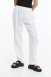 Штани льняні H&M 060954891_white M Білий - зображення 2
