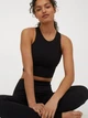 Топ жіночий спортивний H&M чорний S 0869331 - зображення 2