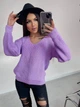Fashions • Светр жіночий з вирізом Лаура Fashions 44-50 фіолетовий (217/а-нс) - зображення 1