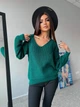 Fashions • Светр жіночий з вирізом Лаура Fashions 44-50 пляшка (217/а-нс) - зображення 2