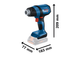 Фен акумуляторний технічний Bosch GHG 18V-50, соло (без акум.та зарядки), 2 насадки (06012A6500) - зображення 2