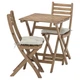 Стіл і 2 стільці ASKHOLMEN IKEA 592.861.47 сіро-коричневий - зображення 1