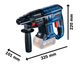 Акумуляторний безщітковий перфоратор Bosch Professional GBH 180-LI 18 В, без акумулятора (соло), картон (0611911120) - зображення 2