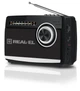 Колонка-радиоприемник портативная Real-El X-510 Black, 3 Вт, пластиковый корпус, FM/AM/SW, USB, SD/microSD, аккумулятор, фонарик - изображение 1