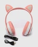 Беспроводные детские Bluetooth наушники Cat Ear VZV-23M с кошачьими ушками Розовые - изображение 2