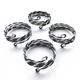 Набір кілець для серветок YourHouse Twist Black (4 шт.) T13668 - зображення 3