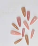 Камуфлирующие гелевые типсы для наращивания ногтей 240 шт ( Nude Стилет) - изображение 3