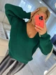 Fashions • Светр жіночий з вирізом Лаура Fashions 44-50 смарагдовий (217-нс) - зображення 3