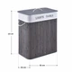 Бамбуковая корзина для белья 100л 52×63х32см Juskys Серая - изображение 6