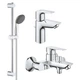 Набор смесителей для ванны GROHE QuickFix StartEdge UA202501SQ хром латунь CV030626 - изображение 1