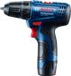 Акумуляторний дриль-шурупокрут Bosch Professional GSR 120-LI , 12V, 2 акум.по 2 амп.год, зарядний пристрій, валіза (06019G8000) - изображение 6