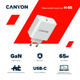 Зарядний пристрій Canyon H-65 GaN PD 65W QC 3.0 White (CND-CHA65W01) - зображення 4