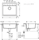 Кухонная мойка HANSGROHE 43359170 S520-F510 черный графит - изображение 4