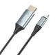 Кабель Hoco UA15 Lightning to HDMI (2 метра, 1080p HD, нейлоновая оплетка) - Серый - изображение 4