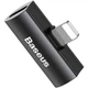 Адаптер Baseus iP Male to Dual iP Female Audio Adapter L46, Black (CAL46-01) - изображение 2