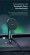 Автотримач для телефону магнітний Baseus Hollow Magnetic з тримачем для проводу на торпедо Чорний - зображення 10