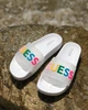 Шлепанцы Guess Lana Logo Slide Sandals белые 36 размер - изображение 1