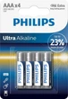 Батарейка Philips Ultra Alkaline лужна AAA блістер, 4 шт - зображення 2