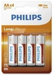 Батарейка Philips LongLife Zinc Carbon вугільно-цинкова AA блістер, 4 шт - зображення 2