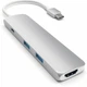 Хаб-адаптер Satechi Slim Aluminum Type-C Multi-Port Adapter with Type-C Charging Port , Silver (ST-CMAS) - изображение 2