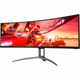 Монитор TFT 48.8" AOC AGON AG493QCX Dual-FHD VA 144Гц изогнутый HDMIx2 DP USB-hub HAS 3840x1080 колонки black - изображение 3