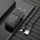 Мережевий зарядний пристрій HOCO C96A 10.5W + кабель USB to Lightning (for iPhone) Black (6931474765987) - зображення 4