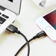 Зарядний кабель HOCO X14 USB to iP 2A, 100cm, nylon, aluminum connectors, Black - зображення 7