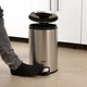 Відро для сміття MBM HOME з кришкою та педаллю BIN-16 12L SS нержавіюча сталь - зображення 2