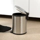 Мусорное ведро MBM HOME с крышкой и педалью BIN-16 5L SS нержавеющая сталь - изображение 4