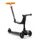 Самокат триколісний Best Scooter PL-209 колеса PU зі світлом, сидіння, батьківська ручка, Чорний - зображення 1