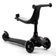 Самокат триколісний Best Scooter PL-209 колеса PU зі світлом, сидіння, батьківська ручка, Чорний - зображення 4