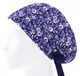Медицинская шапочка женская HeadwearUniverse универсальная принт Цветы белые на синем - изображение 3