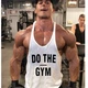 Майка мужская для тренировок с узкими бретелями Do The Gym белая М - изображение 2