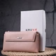 Вместительный женский кошелек из натуральной кожи KARYA Women's wallet 21358 Розовый - изображение 9