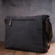 Мужская сумка для ноутбука с клапаном Vintage 21240 из текстиля 36х33х10 см Черный - изображение 8