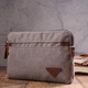 Мужская вместительная барсетка из текстиля 21259 Vintage Men's Wallet Серый - изображение 7
