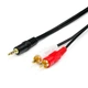 Аудіо-кабель Atcom 3.5 мм - 2xRCA (M/M), 7.5 м, чорний пакет (10710) - зображення 1