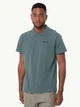 Поло длинное мужское Jack Wolfskin Essential Polo M 1809301-1282 S Серое с голубым (4064993707977) - изображение 1