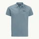 Поло длинное мужское Jack Wolfskin Essential Polo M 1809301-1282 S Серое с голубым (4064993707977) - изображение 3