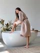 Халат вафельный женский COSY длинный L бежевый 122 - изображение 6