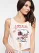 Пижама (майка + шорты) женская хлопковая Disney Snoopy WE3611 L Розовая (3609086546210) - изображение 6