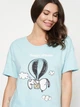 Пижама (футболка + шорты) женская хлопковая Disney Snoopy WE3612 L Синяя (3609086546296) - изображение 6